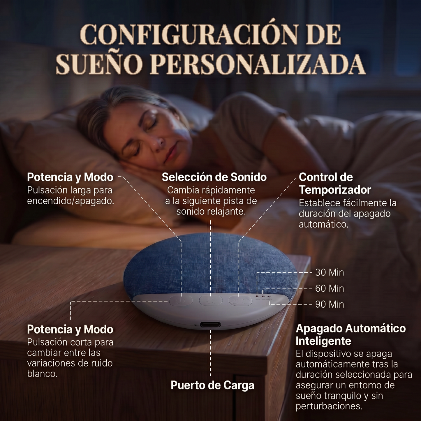 Altavoz Bluetooth para Almohada
